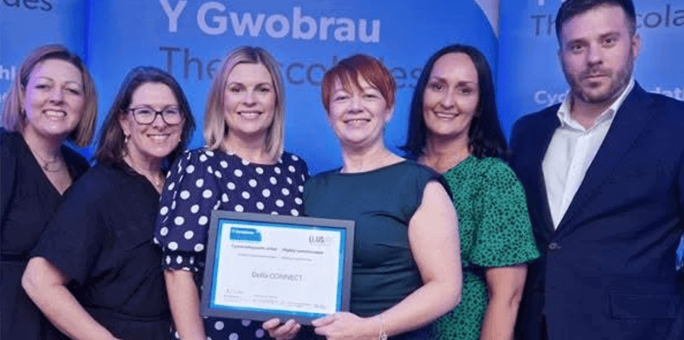 Canmoliaeth uchel i Lesiant Delta yng Ngwobrau Gofal Cymdeithasol cymru ar gyfer gwaith partneriaeth rhagorol
